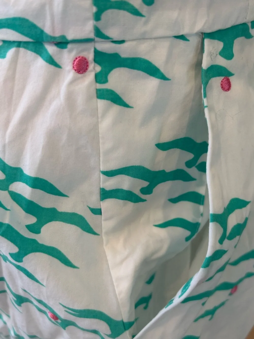 Lily Pulitzer Rockabilly Halter Marissa Flock of seagulls Sundress teal/white - Picture 2 of 14